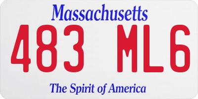 MA license plate 483ML6