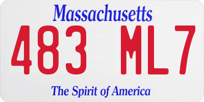 MA license plate 483ML7