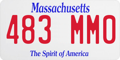 MA license plate 483MM0