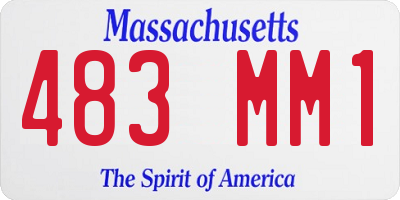 MA license plate 483MM1