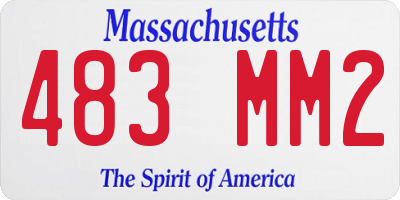 MA license plate 483MM2