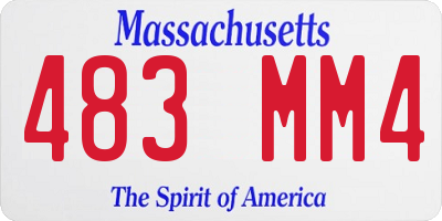 MA license plate 483MM4