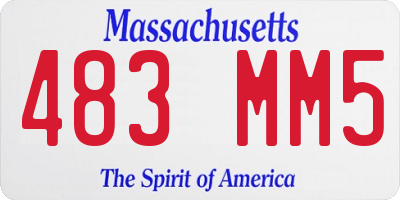 MA license plate 483MM5