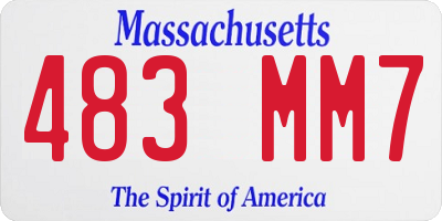 MA license plate 483MM7