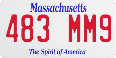 MA license plate 483MM9