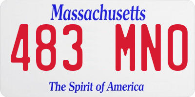 MA license plate 483MN0