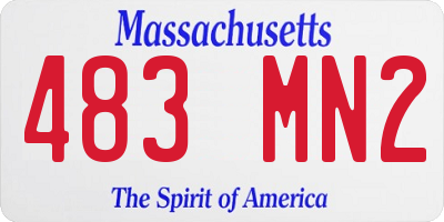 MA license plate 483MN2