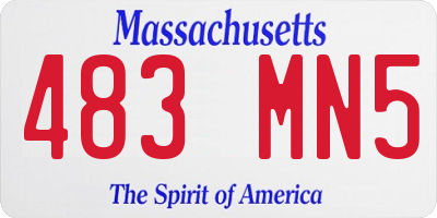 MA license plate 483MN5