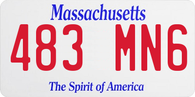MA license plate 483MN6