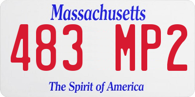 MA license plate 483MP2