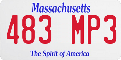 MA license plate 483MP3
