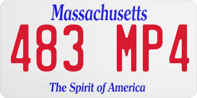 MA license plate 483MP4