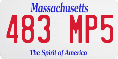 MA license plate 483MP5