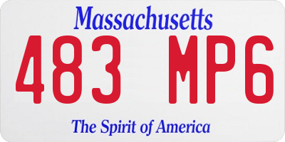 MA license plate 483MP6