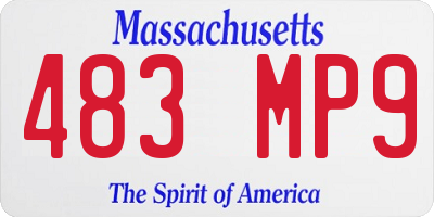 MA license plate 483MP9