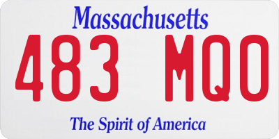 MA license plate 483MQ0