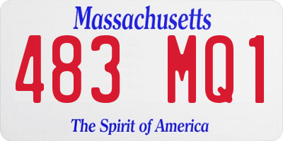 MA license plate 483MQ1