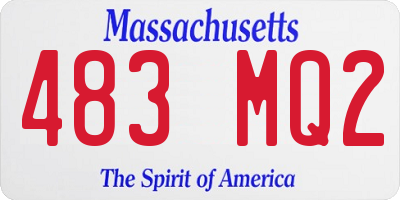 MA license plate 483MQ2