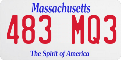 MA license plate 483MQ3