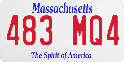 MA license plate 483MQ4