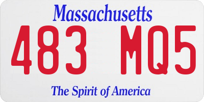 MA license plate 483MQ5