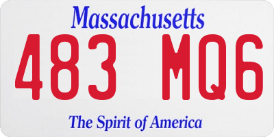 MA license plate 483MQ6