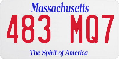MA license plate 483MQ7