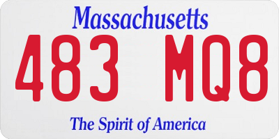 MA license plate 483MQ8