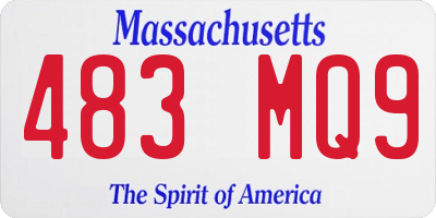 MA license plate 483MQ9