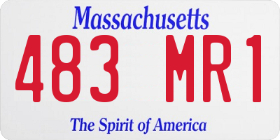 MA license plate 483MR1