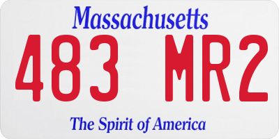 MA license plate 483MR2