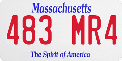 MA license plate 483MR4