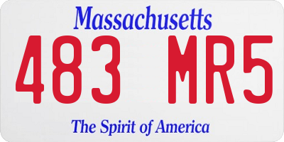 MA license plate 483MR5