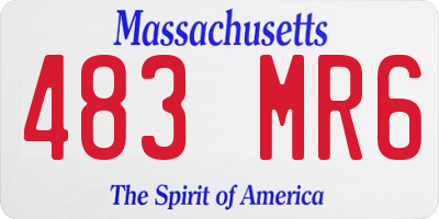MA license plate 483MR6