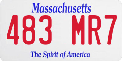 MA license plate 483MR7