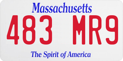 MA license plate 483MR9