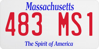 MA license plate 483MS1