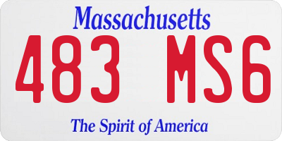 MA license plate 483MS6