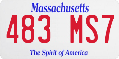 MA license plate 483MS7