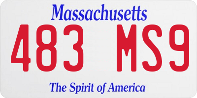 MA license plate 483MS9