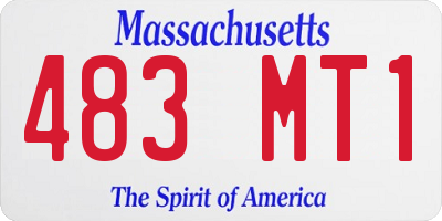 MA license plate 483MT1