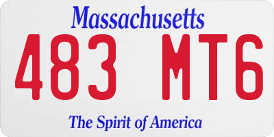 MA license plate 483MT6