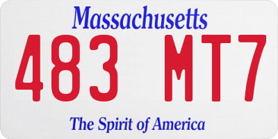 MA license plate 483MT7