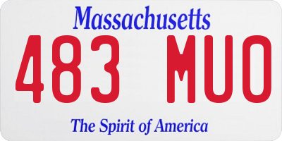 MA license plate 483MU0