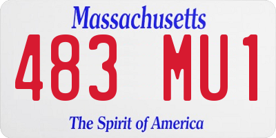 MA license plate 483MU1