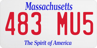 MA license plate 483MU5