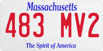 MA license plate 483MV2