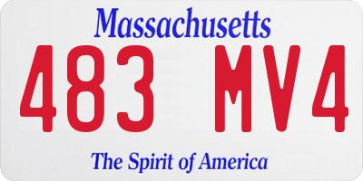 MA license plate 483MV4