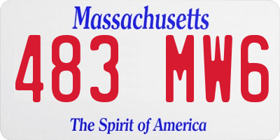 MA license plate 483MW6