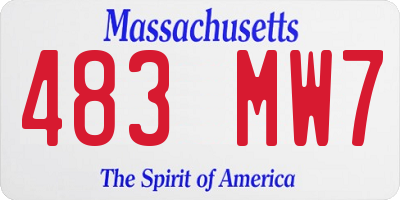 MA license plate 483MW7